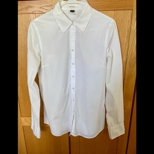 COPY - J Crew crisp Pima Cotton blouse. Size Large/Tall.